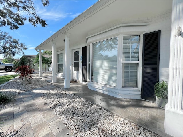 exterior space with a porch