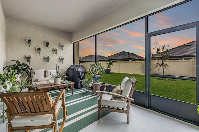 view of sunroom / solarium