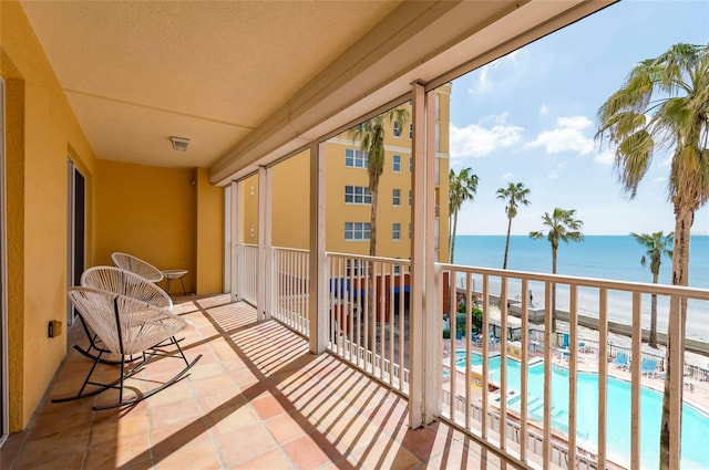 16500 Gulf Blvd Unit 352, North Redington Beach, FL 33708 - balcony with a water view and view of pool