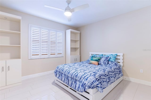 16500 Gulf Blvd Unit 352, North Redington Beach, FL 33708 - bedroom featuring baseboards and ceiling fan