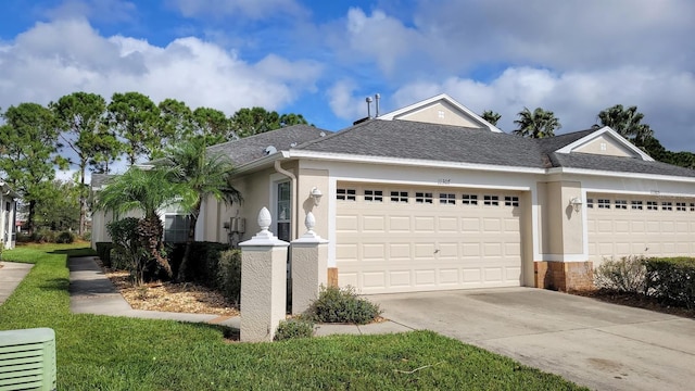 view of side of property featuring a garage