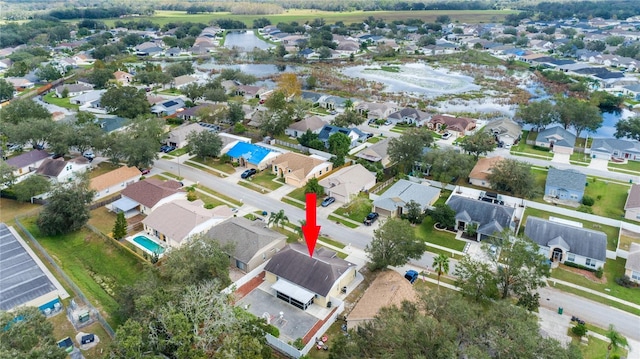 24617 Laurel Ridge Dr, Lutz, FL 33559 - aerial view of property and surrounding area with nearby suburban area