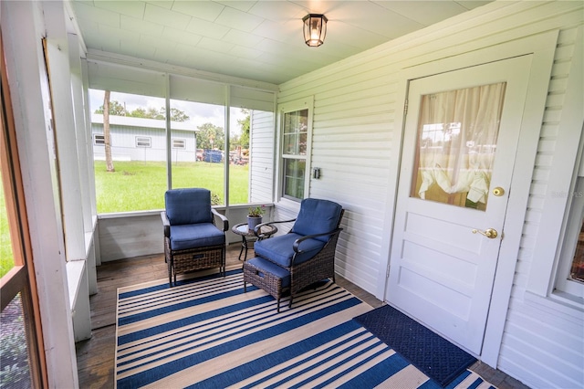 view of sunroom