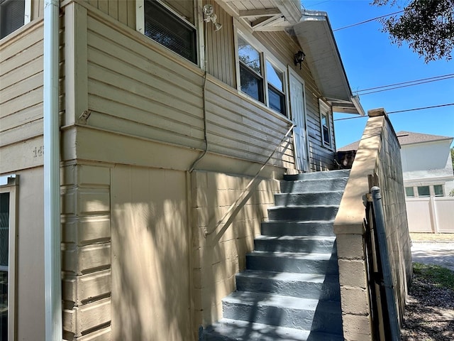 view of stairs