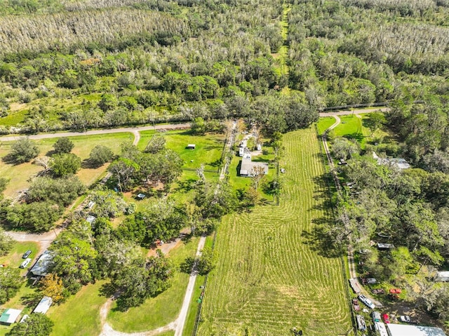 aerial view featuring a rural view