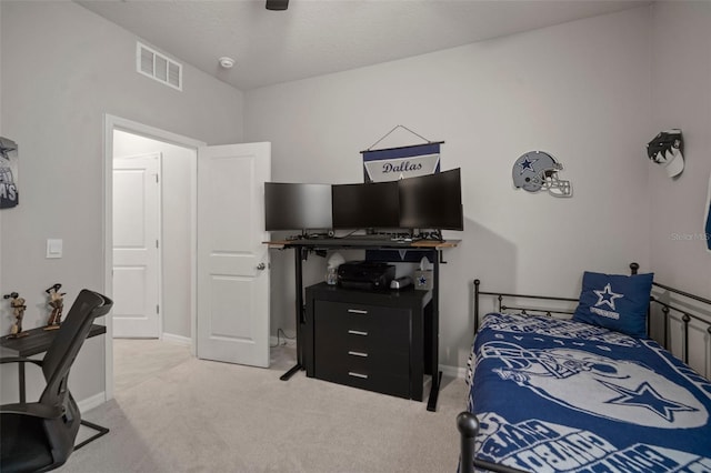 bedroom featuring carpet