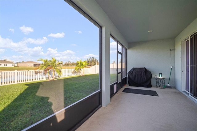 view of sunroom