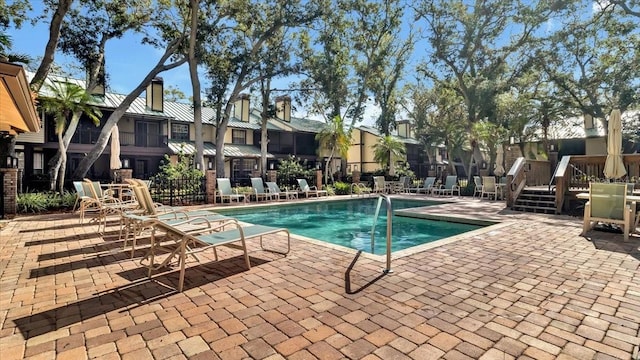 view of pool with a patio area