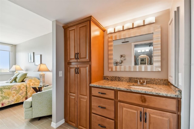 bathroom featuring vanity and tile patterned floors