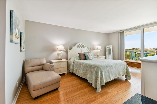 bedroom featuring light hardwood / wood-style flooring