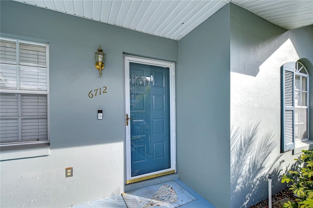 view of doorway to property