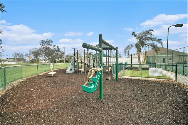 view of jungle gym