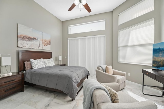 bedroom with ceiling fan