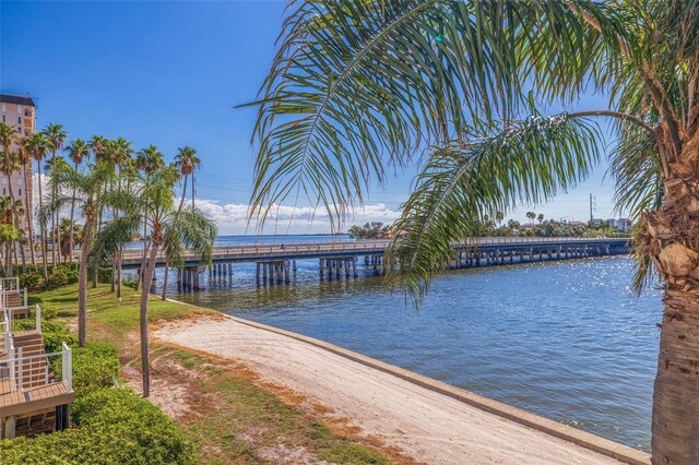 5281 Isla Key Blvd S Unit 206, Saint Petersburg, FL 33715 - water view featuring a notable bridge