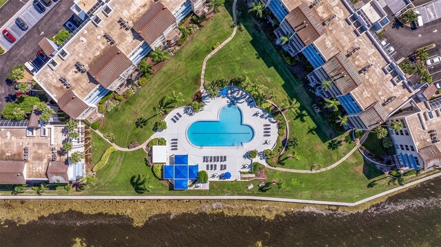 5281 Isla Key Blvd S Unit 206, Saint Petersburg, FL 33715 - drone / aerial view of a pool area