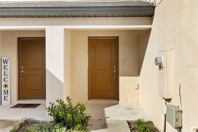 view of doorway to property