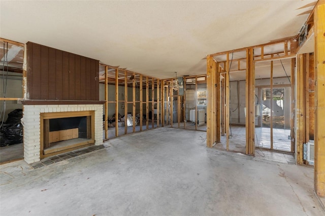 miscellaneous room featuring a fireplace