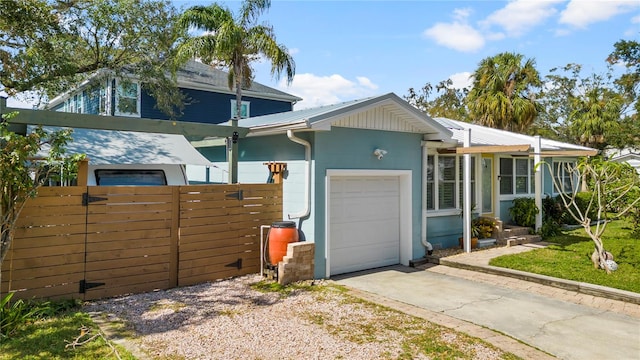 view of front of home featuring a garage