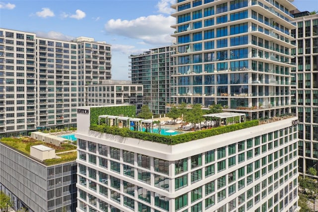 view of property featuring a swimming pool