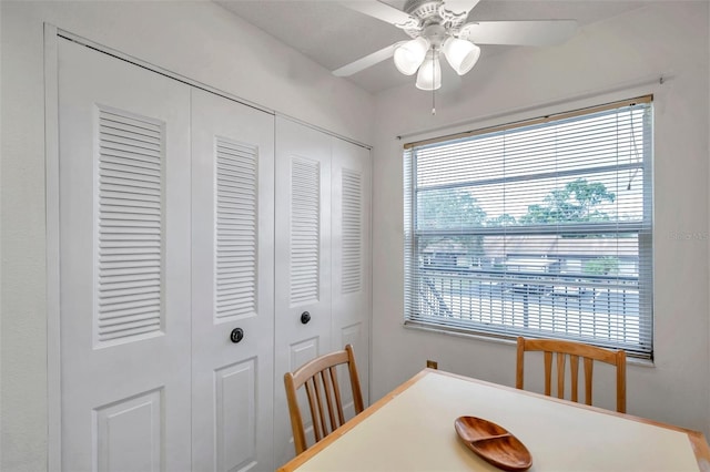 3840 Staysail Ln Unit 3840, Holiday, FL 34691 - dining area with plenty of natural light and ceiling fan
