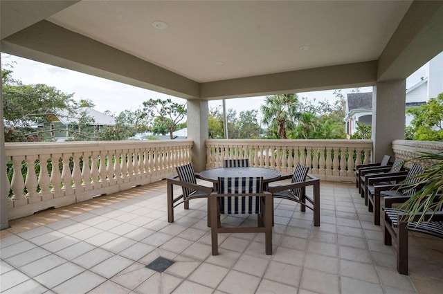 view of patio / terrace featuring a balcony