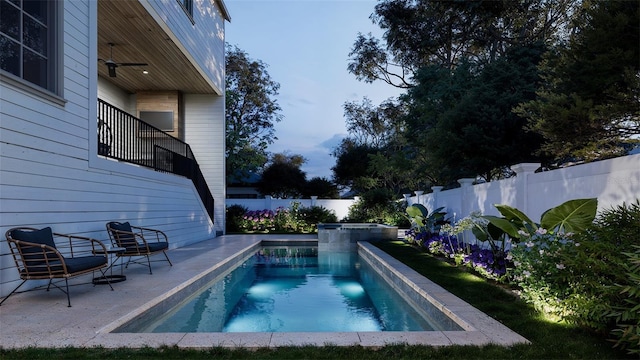 view of pool with a patio area and a jacuzzi