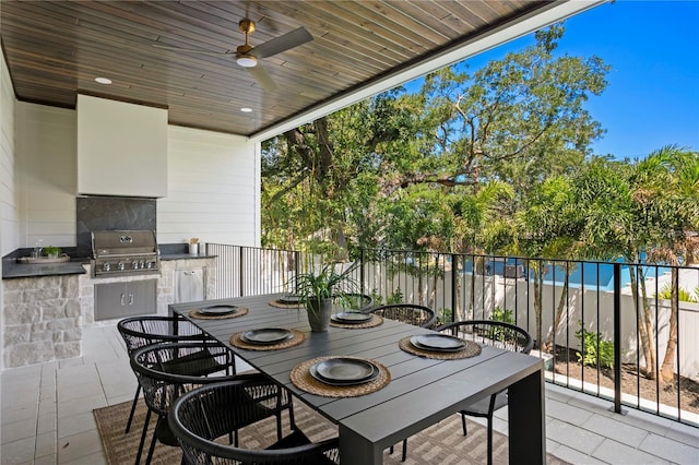 4633 W Lowell Ave, Tampa, FL 33629 - view of patio featuring a ceiling fan and outdoor dining space