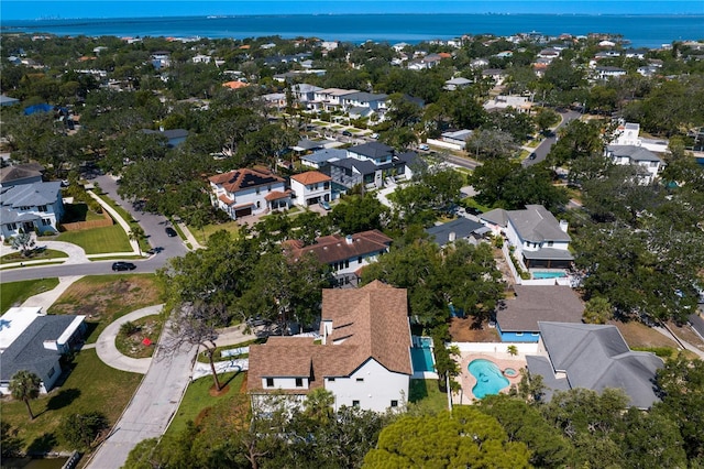 4633 W Lowell Ave, Tampa, FL 33629 - aerial view of property's location with a pool, a large body of water, and nearby suburban area