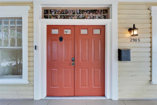 view of doorway to property