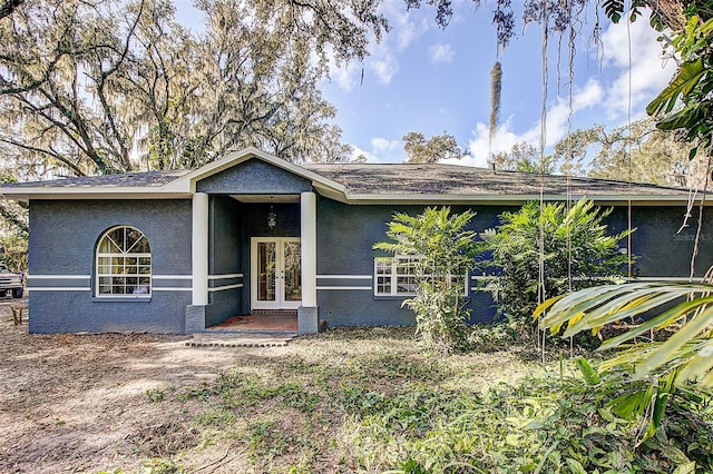 view of front of house with french doors