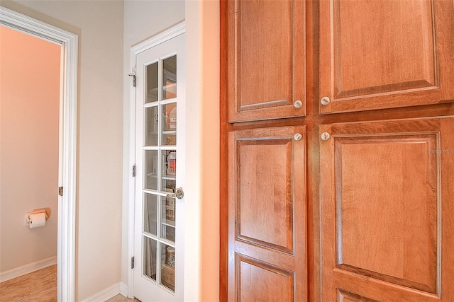 interior details with tile patterned flooring