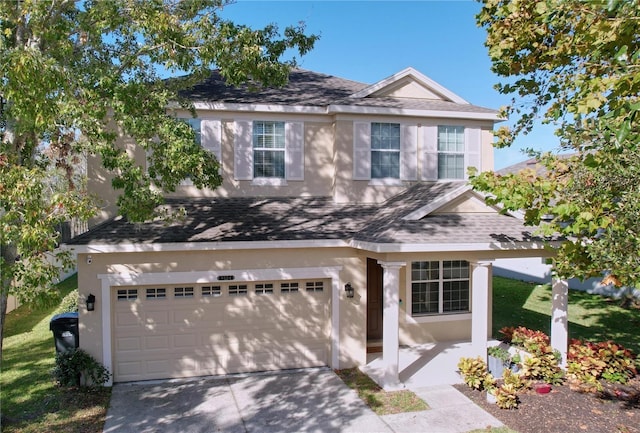 view of front facade with a garage