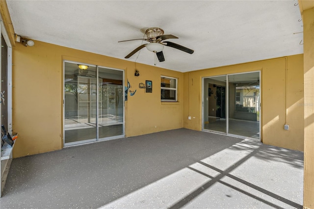 view of patio / terrace with ceiling fan