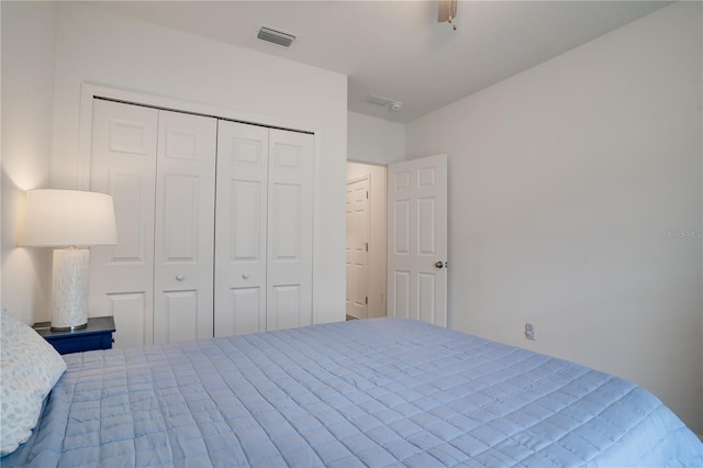 bedroom with a closet