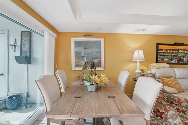 view of dining area