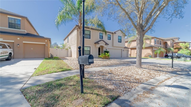 front of property featuring a garage