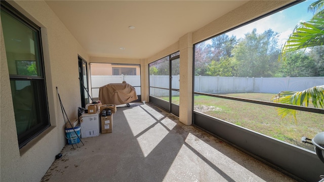 view of sunroom