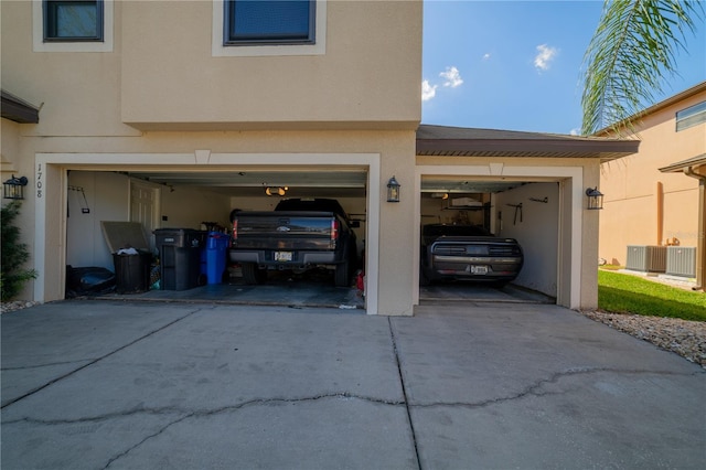 garage featuring cooling unit