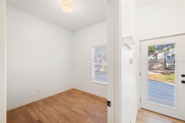 interior space with light wood-type flooring