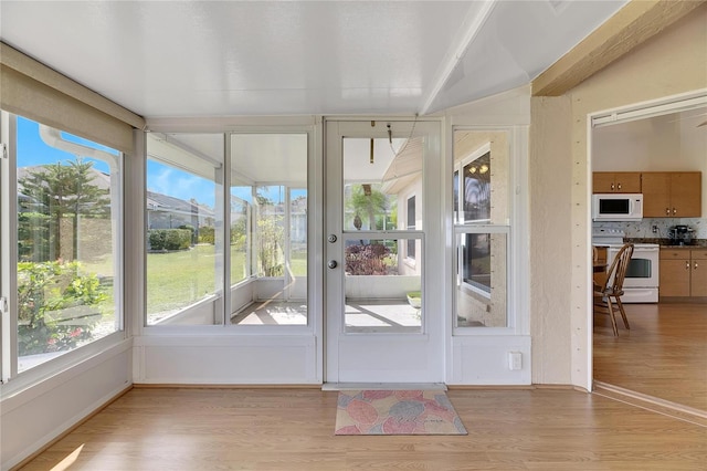 view of sunroom