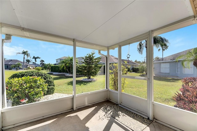 719 Winterbrooke Way, Sun City Center, FL 33573 - unfurnished sunroom with a residential view
