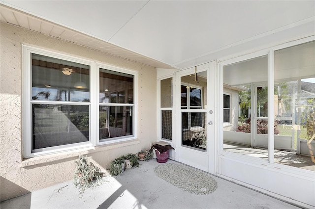 view of sunroom