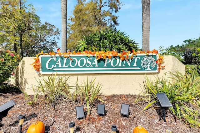 view of community sign