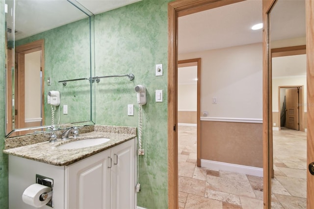 36750 US Highway 19 N Unit 03127, Palm Harbor, FL 34684 - bathroom featuring vanity and stone tile flooring