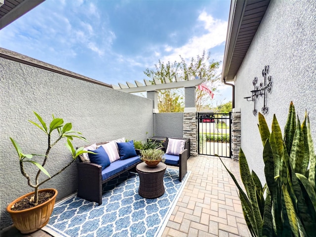 view of patio / terrace with outdoor lounge area