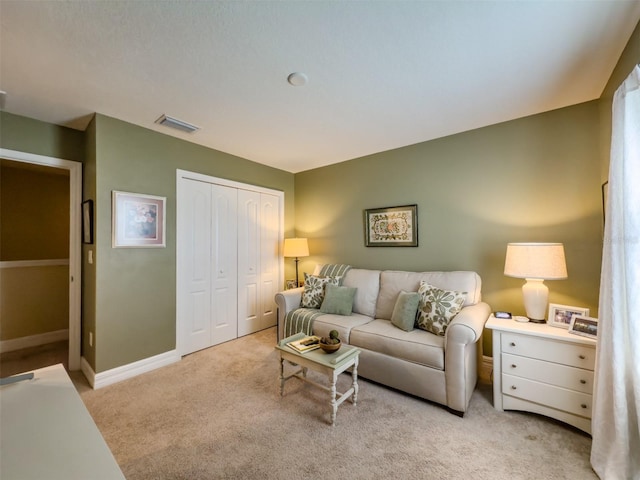 view of carpeted living room