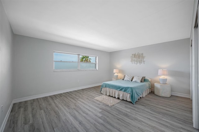 bedroom featuring light hardwood / wood-style floors