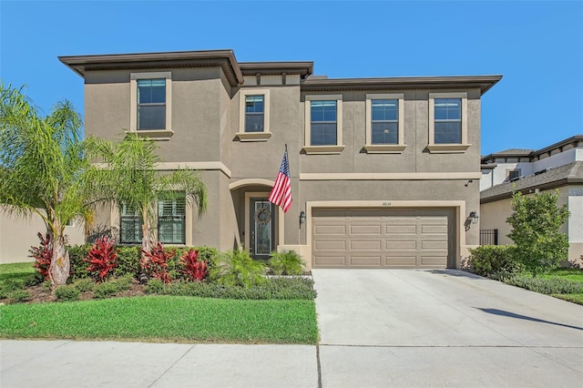 view of front of home featuring a garage