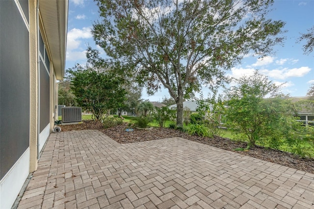 view of patio / terrace with central AC