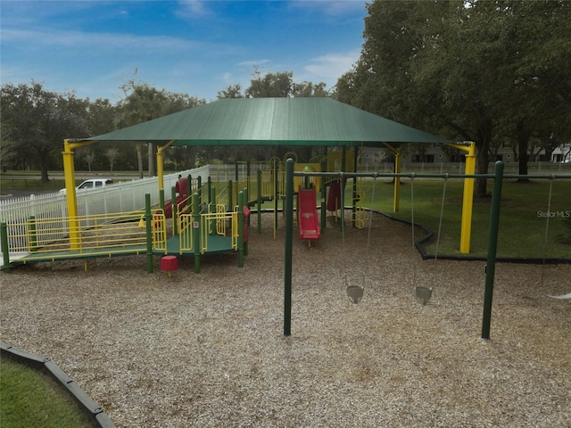 view of jungle gym